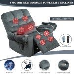 Heat & Massage Lift Recliner Chair for Seniors