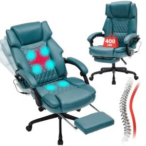 Ergonomic Massage Office Chair with Foot Rest