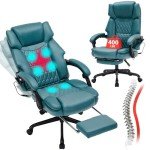 Ergonomic Massage Office Chair with Foot Rest