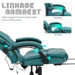 Ergonomic Massage Office Chair with Foot Rest