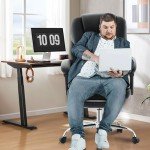 Massage & Heat Ergonomic Office Chair, Black