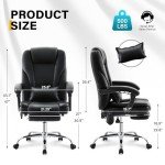 Massage & Heat Ergonomic Office Chair, Black