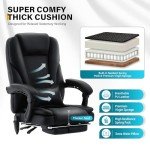 Massage & Heat Ergonomic Office Chair, Black