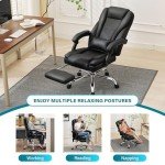 Massage & Heat Ergonomic Office Chair, Black