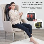 Snailax Shiatsu Heat Massage Chair Pad for Relaxation