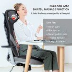 Snailax Shiatsu Heat Massage Chair Pad for Relaxation