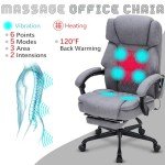 Ergonomic Heat & Vibration Massage Office Chair
