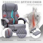 Ergonomic Heat & Vibration Massage Office Chair