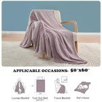 Light Purple Soft Throw Blanket for All Seasons