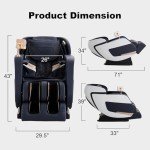 4D Full Body Zero Gravity Massage Chair (Blue-White)