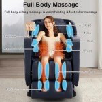 4D Full Body Zero Gravity Massage Chair (Blue-White)