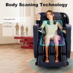 4D Full Body Zero Gravity Massage Chair (Blue-White)