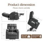 Massage Recliner Chair with Footrest for Elderly