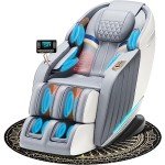 KTENTITO Full Body Luxury Massage Chair - White/Grey