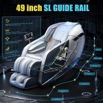 KTENTITO Full Body Luxury Massage Chair - White/Grey