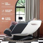 KTENTITO Full Body Luxury Massage Chair - White/Grey
