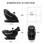 MYNTA Full Body Shiatsu Massage Chair - Black