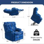 Dual Motor Electric Lift Recliner with Massage
