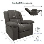 FLEXISPOT Massage Rocker Recliner Chair with Heat