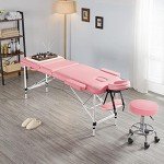 Yaheetech Adjustable 2-Section Massage Bed & Stool
