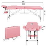 Yaheetech Adjustable 2-Section Massage Bed & Stool