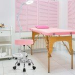 Yaheetech Adjustable 2-Section Massage Bed & Stool