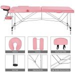 Yaheetech Adjustable 2-Section Massage Bed & Stool