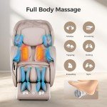 3D Zero Gravity Full Body Massage Chair - Beige Gold