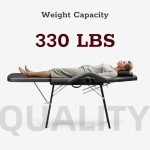 Portable Adjustable Folding Massage Table - Black