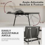 Portable Adjustable Folding Massage Table - Black