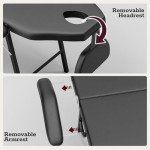 Portable Adjustable Folding Massage Table - Black