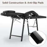 Portable Adjustable Folding Massage Table - Black