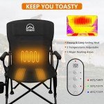 Massage and Heated Camping Chair with Battery Pack