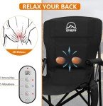 Massage and Heated Camping Chair with Battery Pack