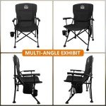 Massage and Heated Camping Chair with Battery Pack