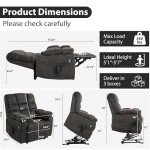Triple Motor Zero Gravity Recliner with Massage