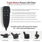 Triple Motor Zero Gravity Recliner with Massage