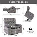 Dual Motor Power Lift Recliner with Massage and Heat