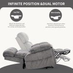Dual Motor Power Lift Recliner with Massage and Heat