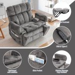 Dual Motor Power Lift Recliner with Massage and Heat