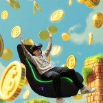 ZEVORO Floor Rocker Chair with Vibration Massage