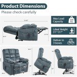 Triple Motor Zero Gravity Lift Massage Recliner Chair