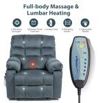 Triple Motor Zero Gravity Lift Massage Recliner Chair