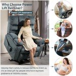 Triple Motor Zero Gravity Lift Massage Recliner Chair