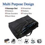 TOMMHANES Travel Bag for Massage Bed - Compact Black