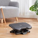 Adjustable Under Desk Massage Footrest for Comfort
