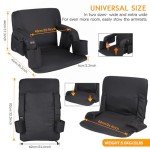 CAMULAND Heated Massage Stadium Seat with Back Support