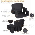 CAMULAND Heated Massage Stadium Seat with Back Support