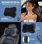 Zyllion Shiatsu Massager Pillow with Heat - Black