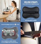 Zyllion Shiatsu Massager Pillow with Heat - Black